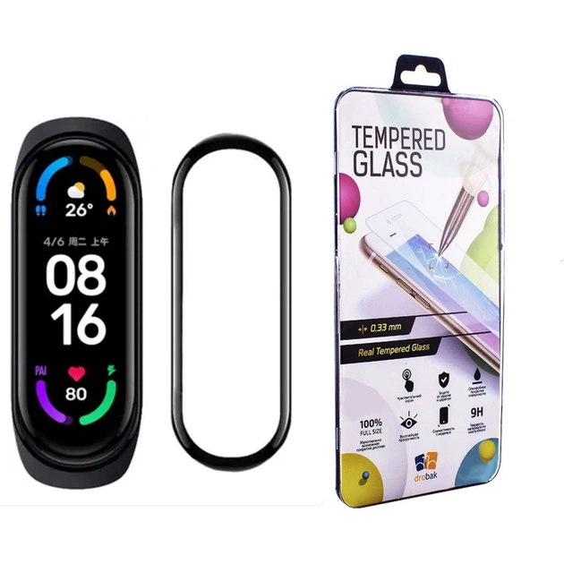 Стекло защитное Drobak Xiaomi Mi Smart Band 6 (313136) - изображение 1