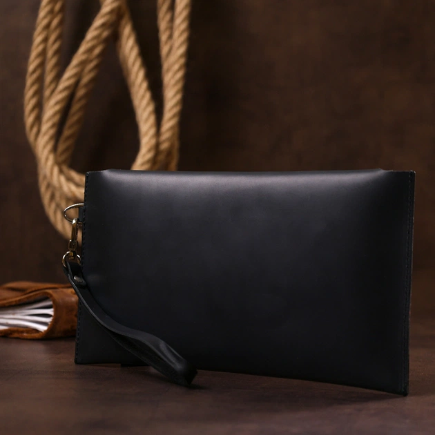 Косметичка Shvigel Шкіряна матова тревел Чорна (16426) - зображення 9