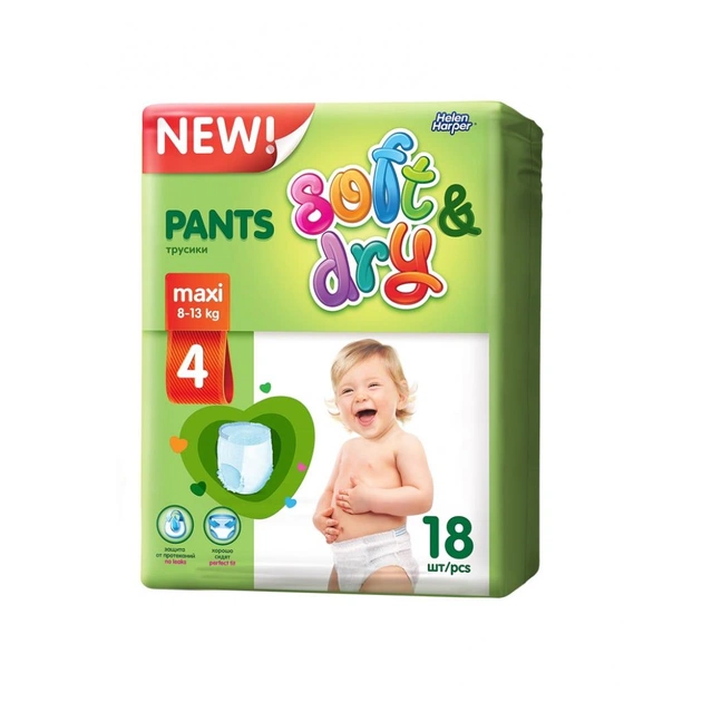 Підгузки Helen Harper Pants Soft&Dry Maxi 8-13 кг 18 шт (5411416043720) - зображення 1