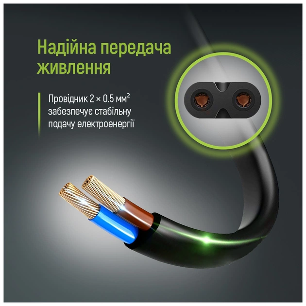 Кабель живлення C7 3m black ColorWay (CW-CBP086-BK) - picture 10