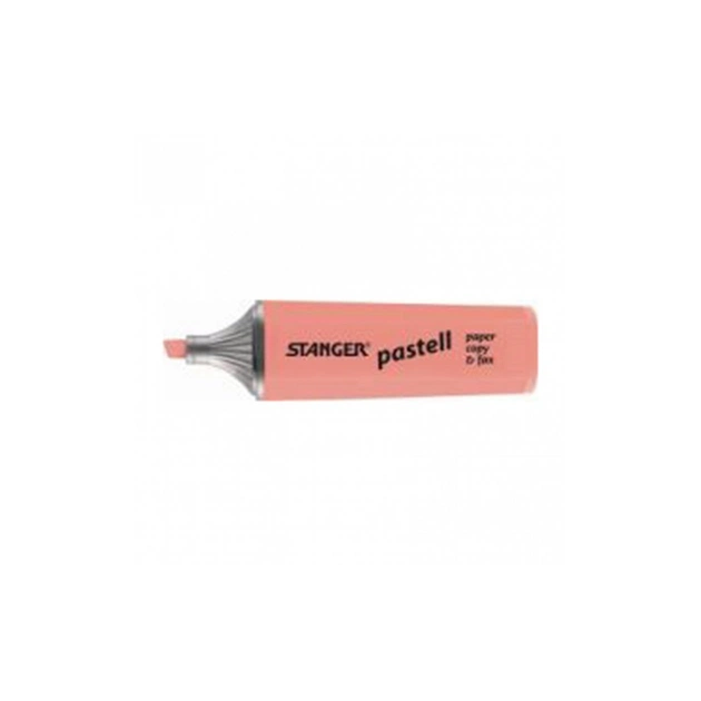 Маркер Stanger текстовый, 1-5мм, пастель, красный 10 шт (MARKER-TXT-STPASTR10) - изображение 1