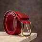 Ремінь Grande Pelle Жіночий шкіряний Червоний (11262) - зменшене зображення 5