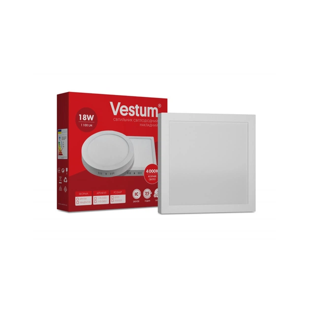 Світильник Vestum LED 18W 4000K 220V (1-VS-5403) - зображення 1