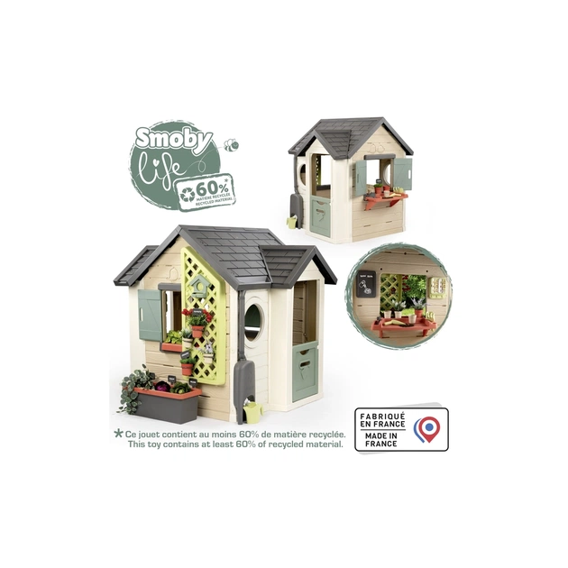 Игровой домик Smoby Life Садовий з кашпо та годівничкою (7600810408) - изображение 3