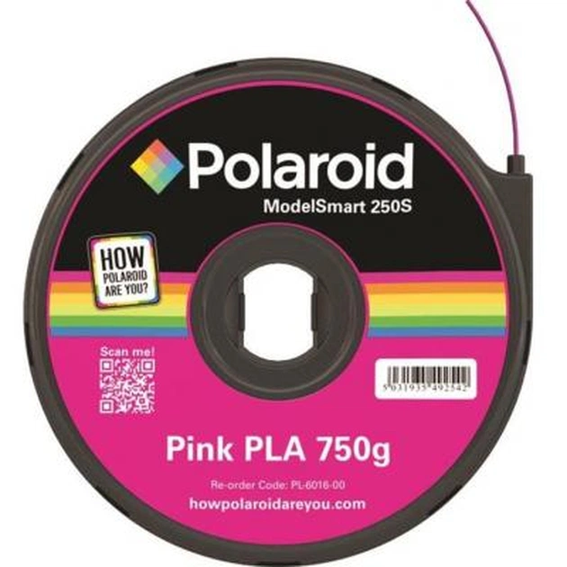 Пластик для 3D-принтера Polaroid PLA 1.75мм/0.75кг ModelSmart 250s, pink (3D-FL-PL-6016-00) - изображение 1