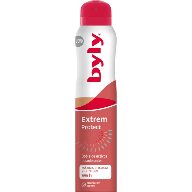 Антиперспирант Byly Extrem Protect Спрей с двойной формулой Защита 96 ч. Без запаха для чувствительной кожи 200 мл (8411104038554) - изображение 1