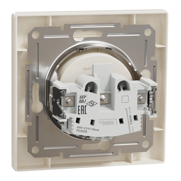 Розетка Schneider Electric ASFORA без заземлення крем (EPH3000123) - зображення 7