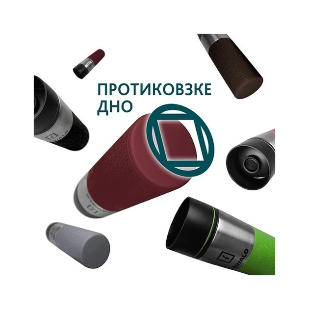 Термокружка Tavialo + 2 ущільнювальних кільця 420 мл Бордовий (190420103) - зображення 5
