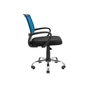 Офісне крісло Richman Стар Хром Піастра Сітка чорна + синя (ADD0003154) - зменшене зображення 3