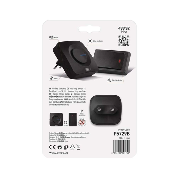 Дверний дзвінок EMOS бездротовий EMOS P5729B (P5729B) - picture 10
