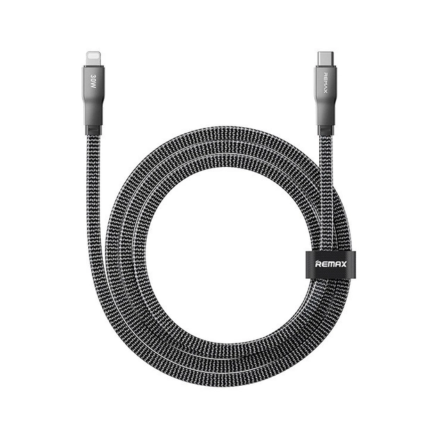 Дата кабель USB-C to Lightning 1.2m 30W zinc alloy braided Remax (6954851262428) - изображение 1