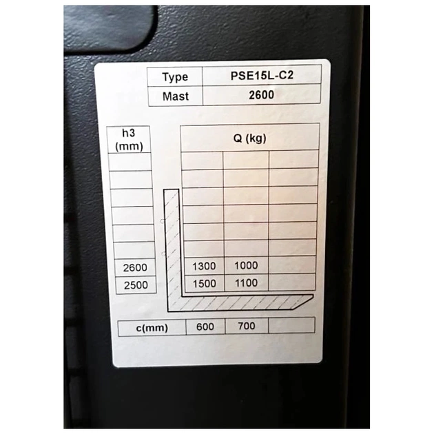 Штабелер GTM електричний самохідний 1,5т/2,6м 24V/75Ah (PSE15L-C2 2600) - picture 7