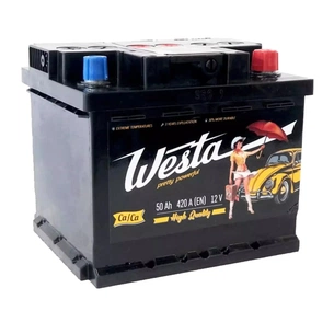 Акумулятор автомобільний Westa 6CT-50 А (0) Pretty Powerful зображення 1