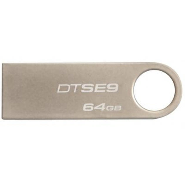 USB флеш накопичувач Kingston 64GB DataTraveler SE9 Silver USB 2.0 (DTSE9G2/64GBZ) - изображение 1