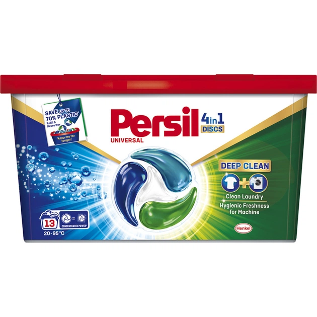 Капсулы для стирки Persil 4in1 Discs Universal Deep Clean 13 шт. (9000101800074) - изображение 1