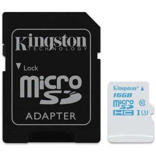 Карта пам'яті Kingston 16GB microSDHC class 10 UHS-I U3 (SDCAC/16GB) зображення 1