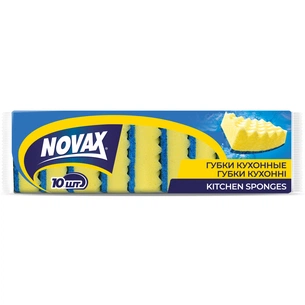 Губки кухонні Novax великі 10 шт. (4823058333632) зображення 1