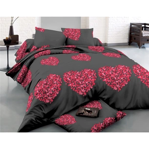 Постільна білизна MirSon Сатин 22-1290-1 Heart of flowers 220х240 (2200004110240) зображення 1