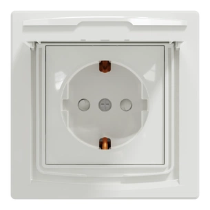 Розетка Schneider Electric ASFORA з кришкою IP44, біла (EPH3100321) изображение 1