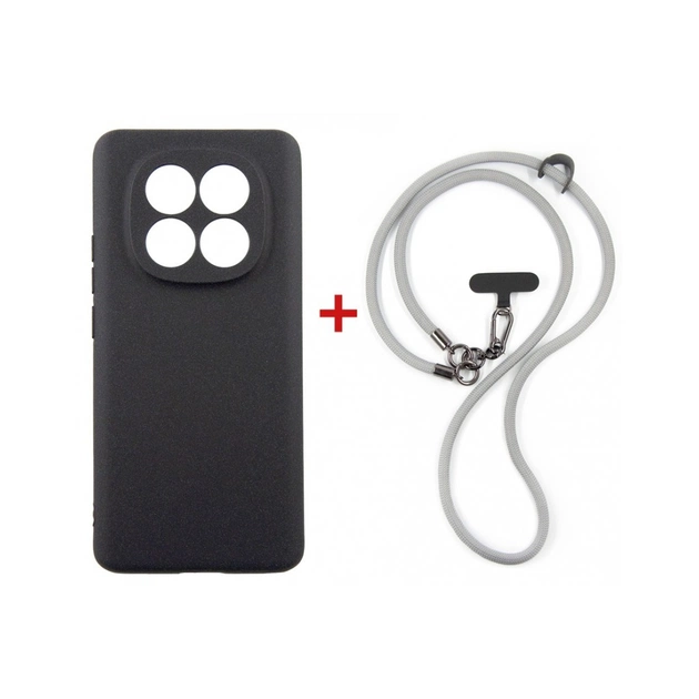 Чохол до мобільного телефона Dengos Case + Cross-body Strap Xiaomi Redmi Note 15 Black+Grey (DG-KM-CCRB-33) - зображення 1
