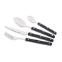 Набір столових приборів Ardesto Gemini Aosta, 16 приборів, нержавіюча сталь, пластик, чорний (AR1916AS) - уменьшенное изображение 1