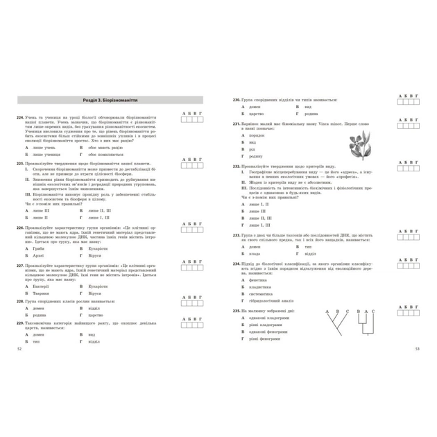 Робочий зошит НМТ 2026. Біологія. Для тестових робіт - О.В. Тагліна Ранок (9786170999269) - picture 6