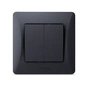 Вимикач Videx BINERA 2кл чорний графіт (VF-BNSW2-BG) - уменьшенное изображение 2