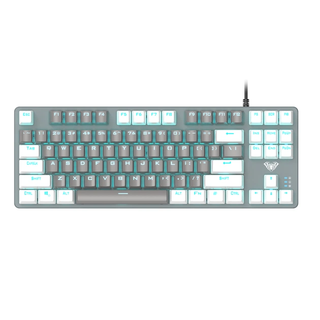 Клавіатура Aula F3287 Keycap KRGD Blue USB UA White/Grey (6948391240688) - зображення 1