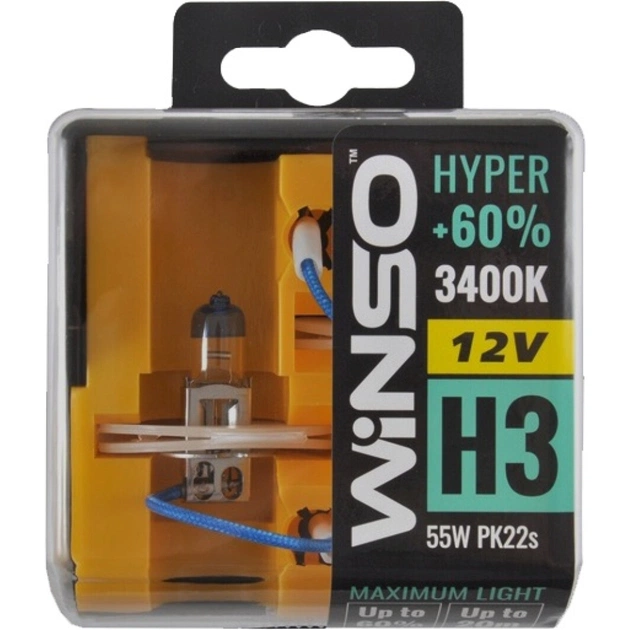 Автолампа WINSO H3 HYPER +60 55W (712330) - изображение 1