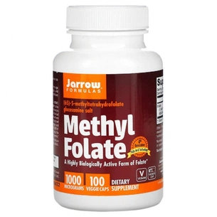 Вітамін Jarrow Formulas Метілфолат 1000 мкг, Methyl Folate, 100 вегетаріанських капс (JRW-30008) зображення 1