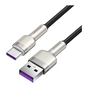 Дата кабель USB 2.0 AM to USB-C 1.0m Cafule Metal 66W black Baseus (CAKF000101) - preview 2