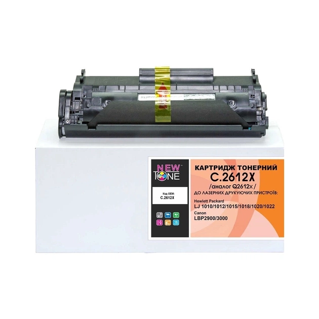 Картридж NewTone HP LJ 1010/1020, Canon LBP-2900, Q2612X Black 3K (NT-KT-Q2612X) - изображение 1