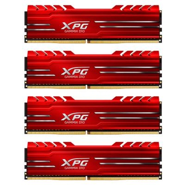 Модуль пам'яті для комп'ютера DDR4 16GB (4x4GB) 2400 MHz XPG Gammix D10 Red ADATA (AX4U2400W4G16-QRG) - изображение 1
