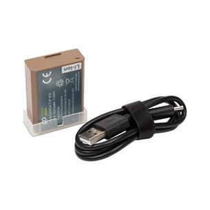 Акумулятор до фото/відео PowerPlant Canon TLP-E10 1020mAh з кабелем Type-C (CB971275) изображение 1