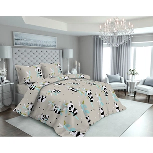 Постільна білизна MirSon Бязь 17-0504 Panda is gray King Size (2200003617306) зображення 1