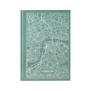 Канцелярська книга Axent Maps London А4 в твердій обкладинці 96 аркушів в клітинку Бі (8422-516-A) зображення 1