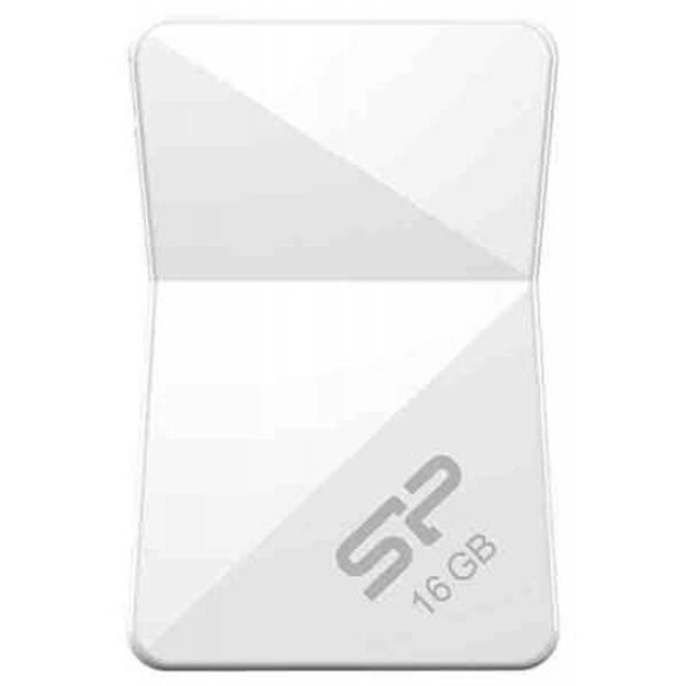 USB флеш накопичувач Silicon Power 16Gb Touch T08 White USB 2.0 (SP016GBUF2T08V1W) - зображення 1
