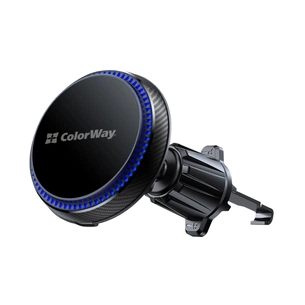 Універсальний автотримач ColorWay MagSafe 360° Air Vent 15W Black (CW-CHMW041Q-BK) изображение 1