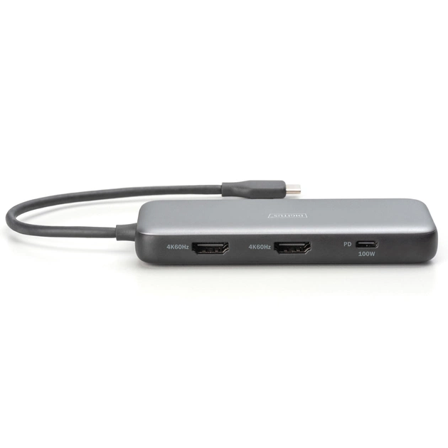 Порт-реплікатор Digitus USB-C > 2xHDMI/2xUSB-A/USB-C/SD/MicroSD/RJ54 (DA-70915) - picture 3
