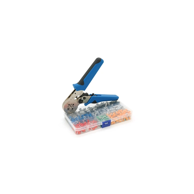 Затискач для клем Voltronic HCS8 6-4A 0.25-10mm2, Black-blue + набір наконечників (VE0508, VE7508, VE1008, VE1508, VE2508, V (HCS8 6-4A +VE780) - picture 3