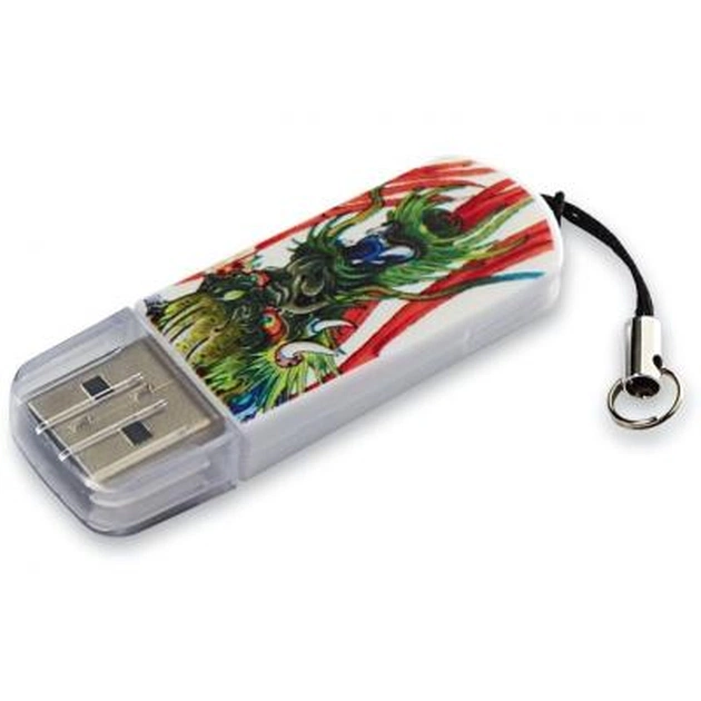 USB флеш накопичувач Verbatim 32GB STORE'N'GO MINI TATTOO DRAGON USB 2.0 (49899) - изображение 1