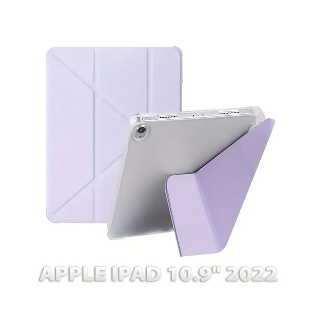 Чехол для планшета BeCover Ultra Slim Origami Transparent Apple iPad 10.9" 2022/24/11" 2025 Purple (712941) - изображение 1