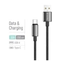 Дата кабель USB 2.0 AM to USB-C 2.0m 3A zinc alloy braided black ColorWay (CW-CBUC099-BK) - зменшене зображення 4