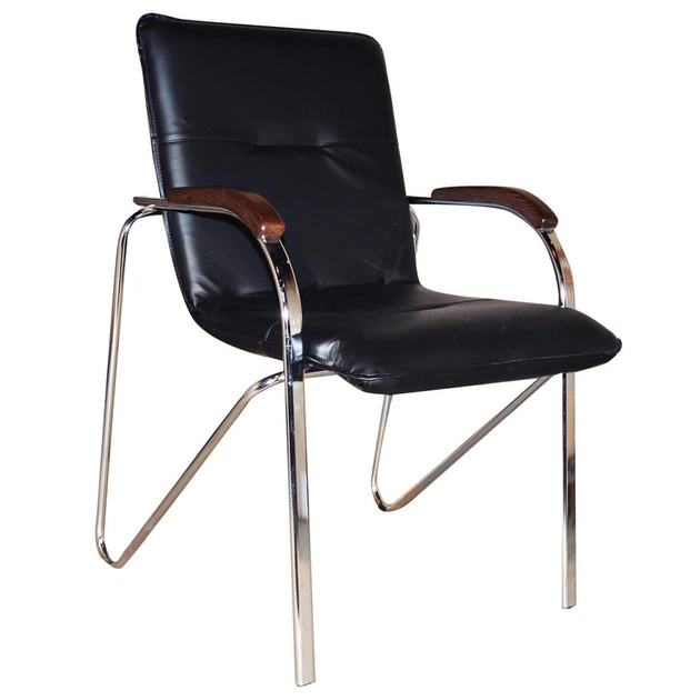 Офісний стілець Примтекс плюс Samba chrome wood 1.031 CZ-3 Black (Samba chrome wood 1.031 CZ-3) - зображення 1