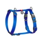 Шлея для собак WAUDOG Nylon Mono анатомічна H-подібна з QR паспортом, пластиковий фастекс, S синя (545612) - зменшене зображення 2