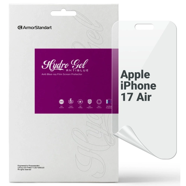 Плівка захисна Armorstandart hydrogel Anti-Blue Apple iPhone 17 Air (ARM86178) - изображение 1