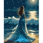Картина по номерам Santi Дівчина і хвилі ночі, 40*50см, LED підсвітка (955105) - зменшене зображення 1