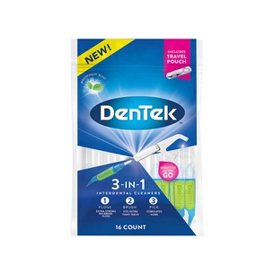 Щітки для міжзубних проміжків DenTek 3 в 1 з поліпшеним фторидним покриттям 16 шт. (047701111840) изображение 1