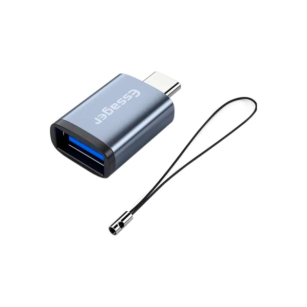 Перехідник OTG USB 3.0 AF to USB-C M gray Essager (EZJAC-SRA0G) - picture 1