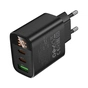 Зарядное устройство BOROFONE BA98A 2xUSB-C PD30W + 1xUSB 18W digital display black (6941991120510) - уменьшенное изображение 6